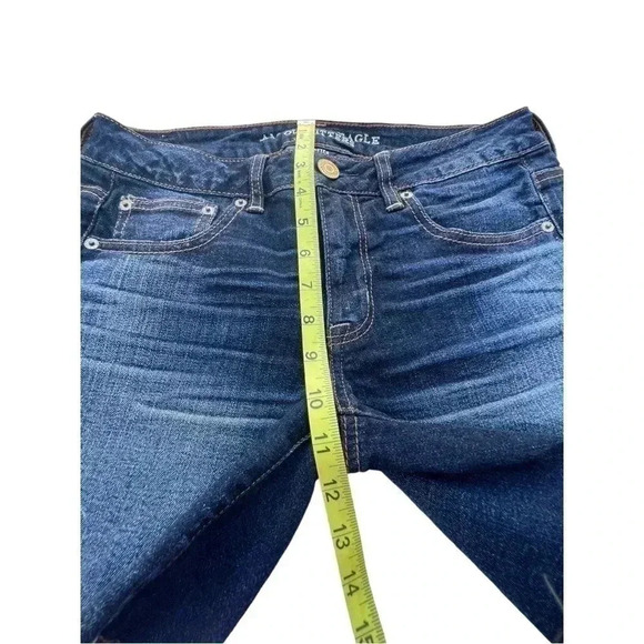 AMERICAN EAGLE OUTFITTERS STRETCH DARK WASH DENIM SHORTS•SIZE 2• - Picture 3 of 9